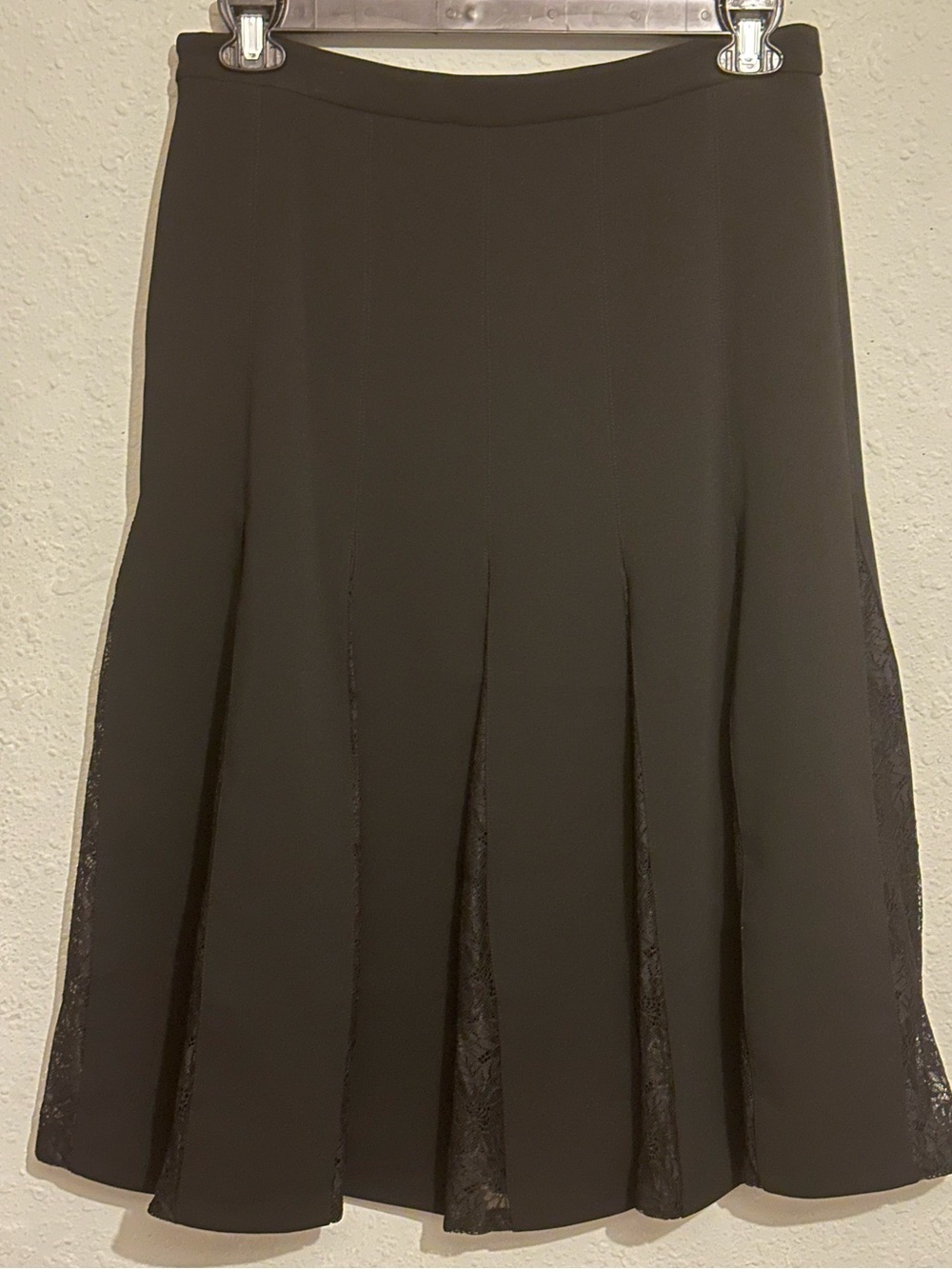 Karl Lagerfeld Women's Lace Inset Midi Skirt - Picture 7 of 15